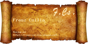 Fresz Csilla névjegykártya